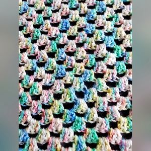 Hand Crocheted Unisex Baby Blanket Approx. 30" x 30"